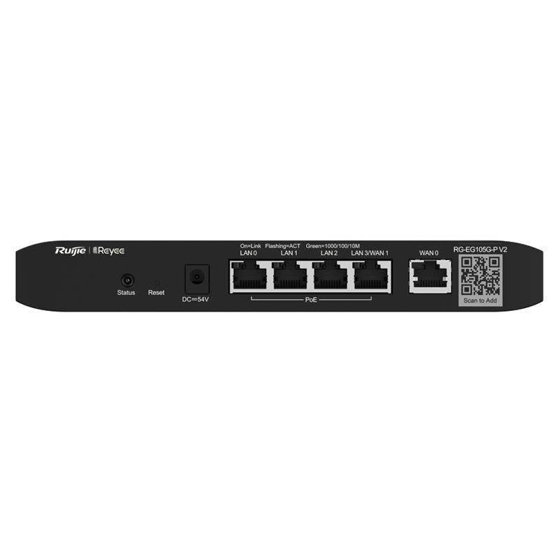 RUIJIE REYEE RG-EG105G-P-V2 5 PORT GIGABIT 2 WAN Kesintisiz internet sağlayıcı ROUTER